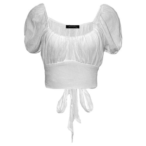 Blusa con cinta de amarre en espalda para mujer Philosophy talla chica