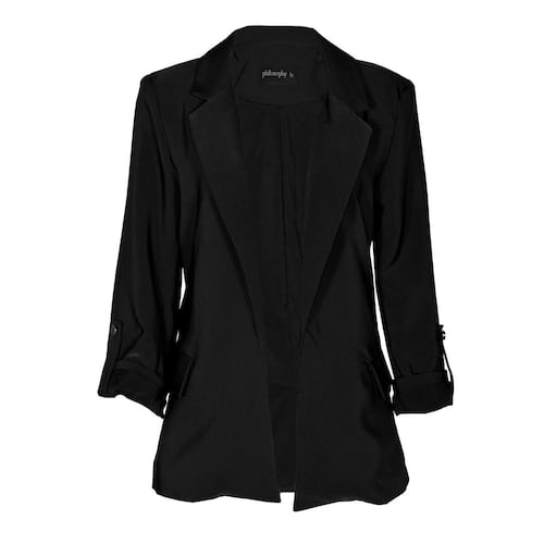 Saco liso con solapa para mujer Philosophy   Talla Mediana