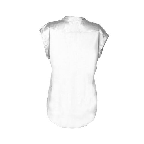 Blusa tipo satín con botones para mujer Philosophy (Talla Extra grande)