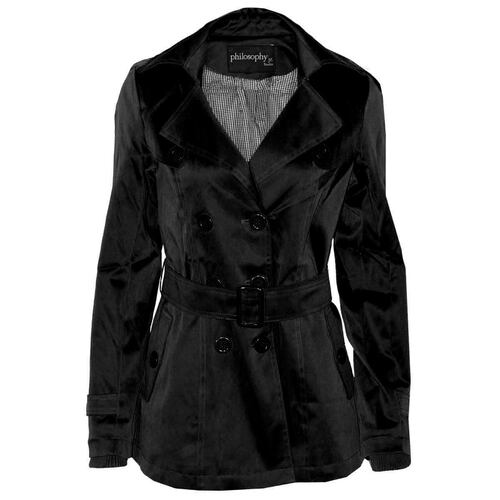 Gabardina Philosophy con cinturón para mujer talla extra grande
