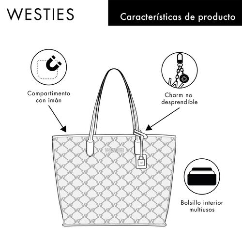 Bolsa Tote Westies Marino para Mujer