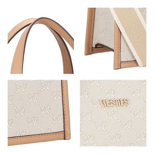 Bolsa Satchel Westies Beige para Mujer