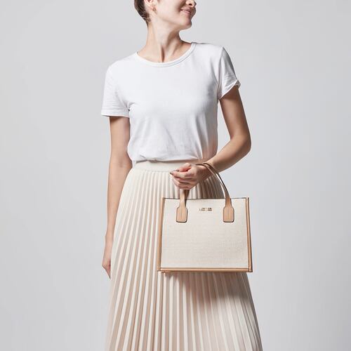 Bolsa Satchel Westies Beige para Mujer