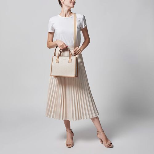 Bolsa Satchel Westies Beige para Mujer