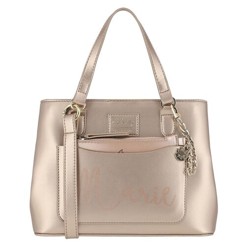 Bolso Satchel W Capsule Dorado para Mujer