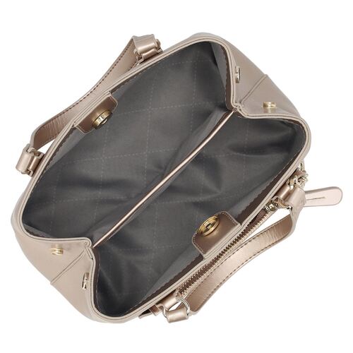 Bolso Satchel W Capsule Dorado para Mujer