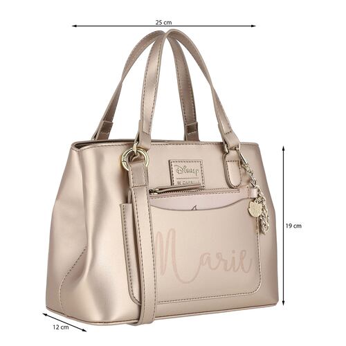 Bolso Satchel W Capsule Dorado para Mujer