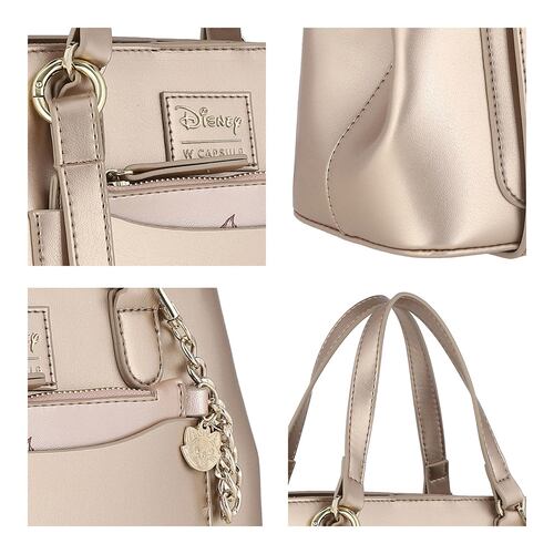 Bolso Satchel W Capsule Dorado para Mujer