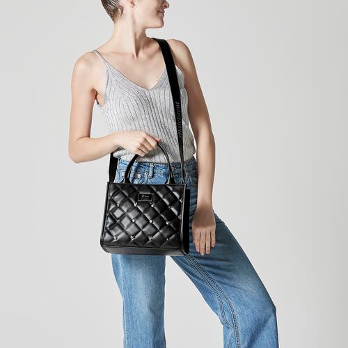 Bolso Satchel W Capsule Negro para Mujer