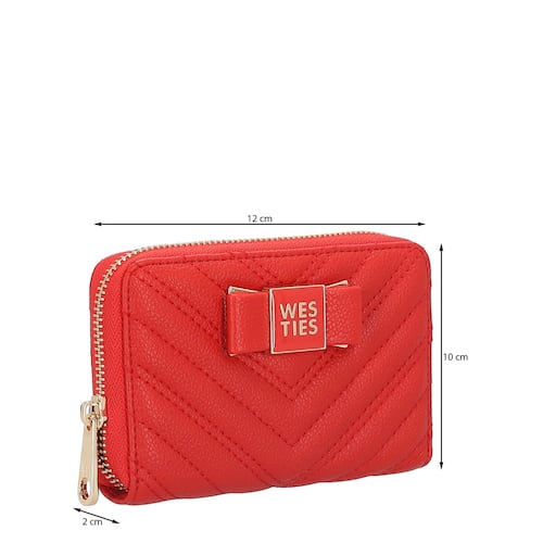 Cartera Wallet Color Rojo para Mujer Westies