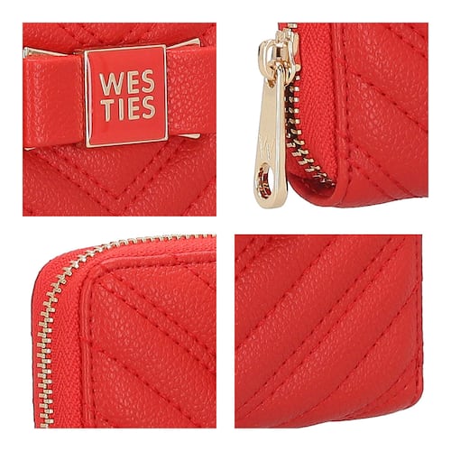 Cartera Wallet Color Rojo para Mujer Westies