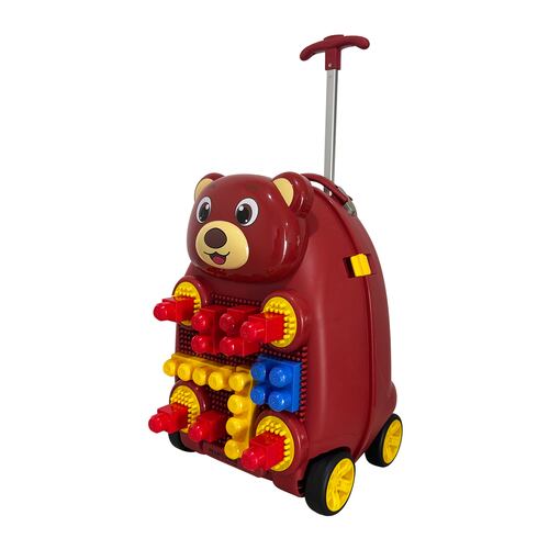 Maleta Infantil PEAK TOUR 18 " en Forma de Oso con Bloques