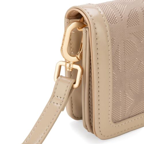 Billetera Porta Celular Cloe Color Beige para Mujer