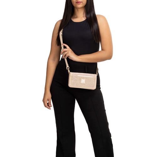 Billetera Porta Celular Cloe Color Beige para Mujer
