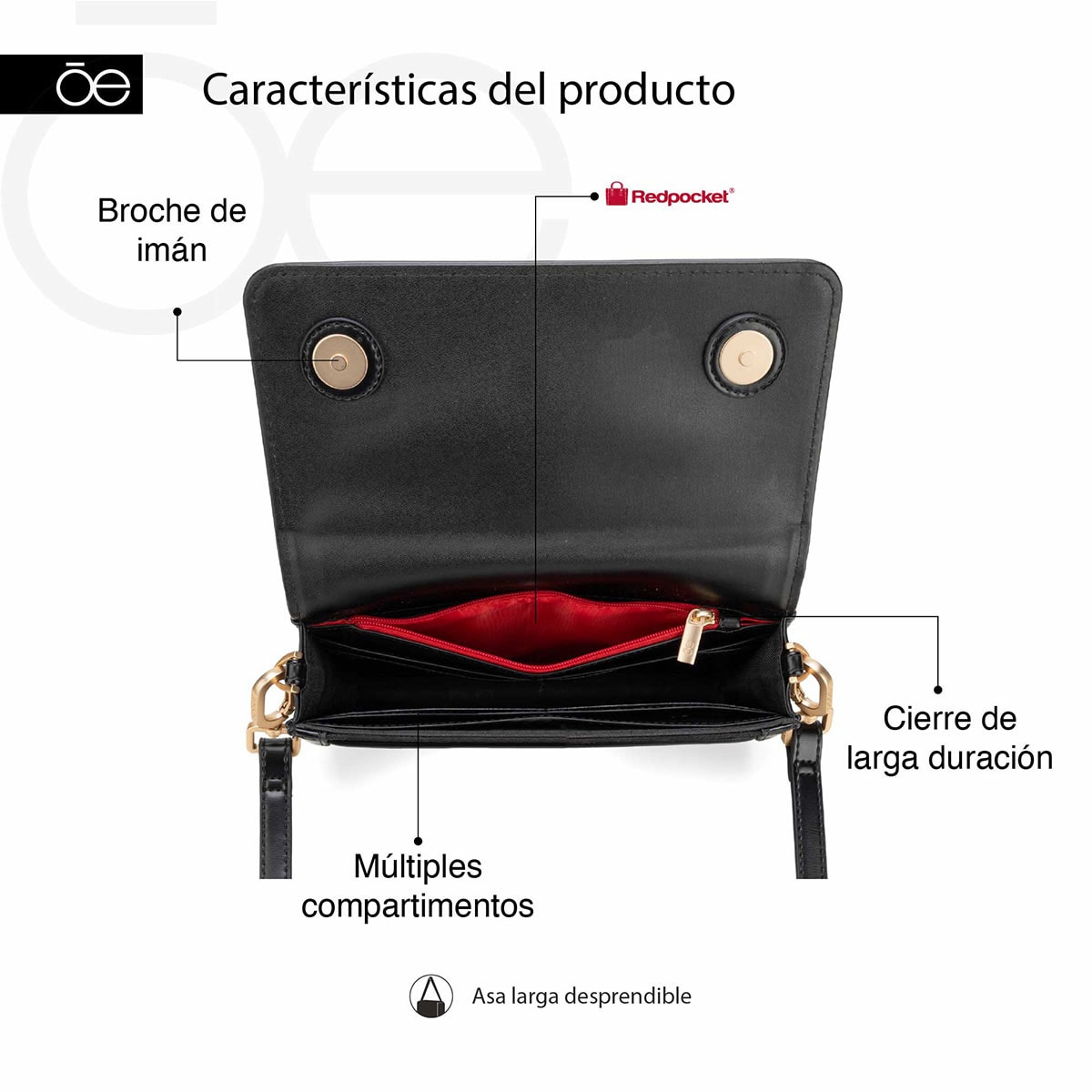 Billetera Porta Celular Cloe Color Beige para Mujer