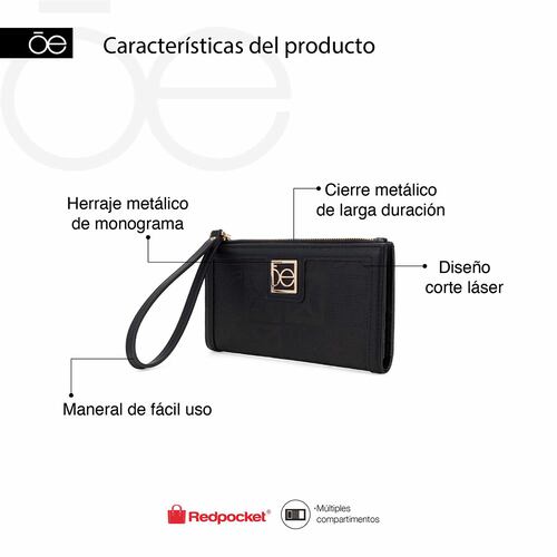 Billetera Flap Cloe Color Rojo para Mujer