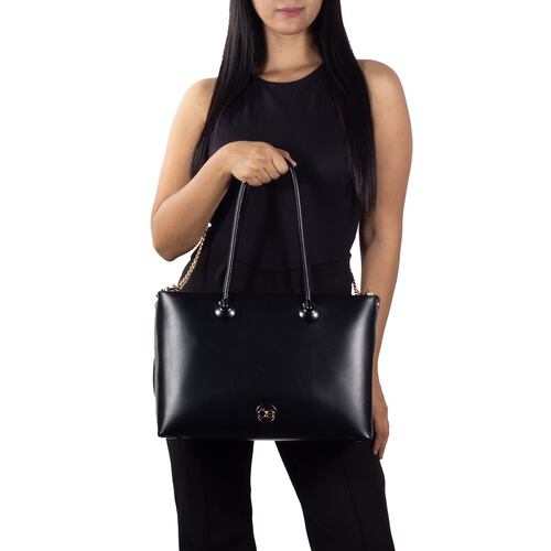 Bolso Satchel Cloe Color Negro para Mujer