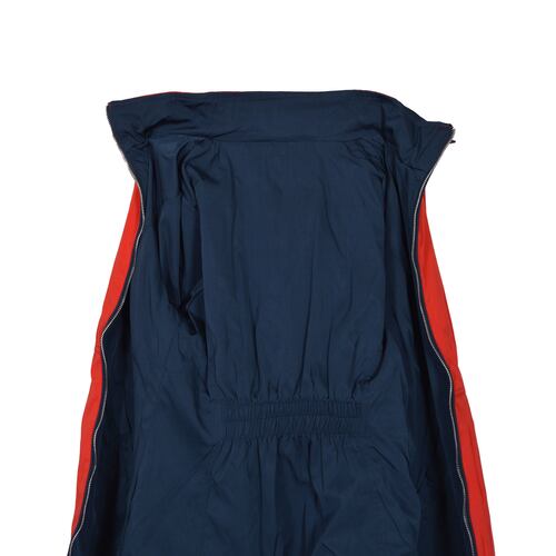 Gabardina con capucha Philosophy rojo combinado talla chica para mujer