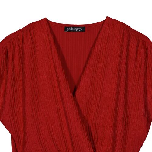 Blusa con escote cruzado Philosophy color rojo talla grande para Mujer