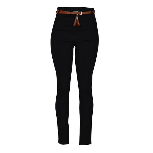 Pantalón recto con cinturón Philosophy color negro talla grande para Mujer