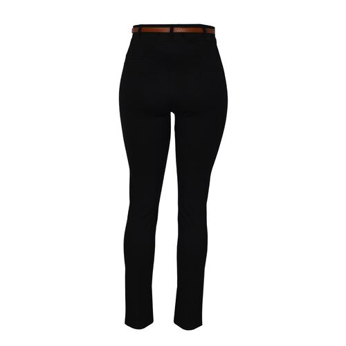 Pantalón recto con cinturón Philosophy color negro talla grande para Mujer