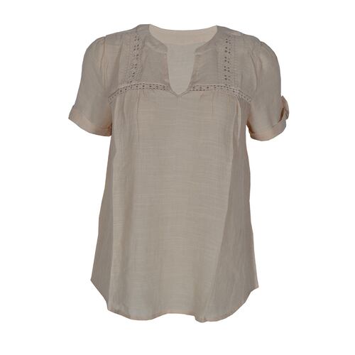 Blusa con detalle de encaje Philosophy color beige talla chica para Mujer