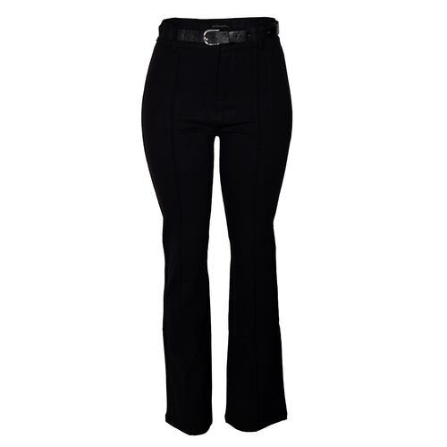 Pantalón recto con cinturón Philosophy color negro talla mediano para Mujer