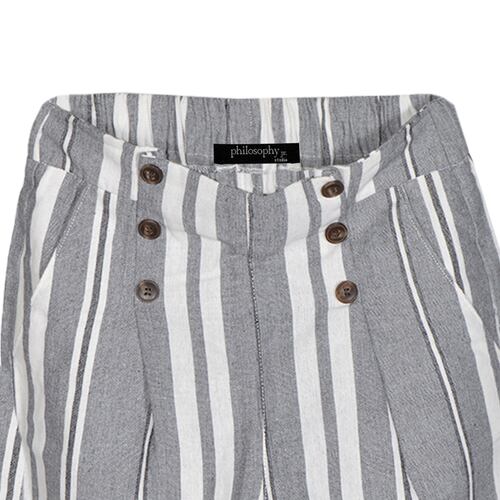 Short con Estampado a Rayas Philosophy Color Gris Combinado Talla Chica para Mujer