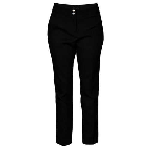 Pantalón Liso Recto con Bolsillos Philosophy Color Negro Talla Extra Grande para Mujer
