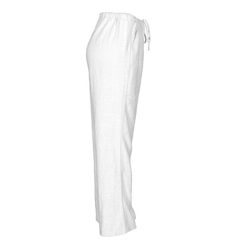 Pantalón Recto con Jareta Philosophy Color Blanco Talla Extra Grande para Mujer