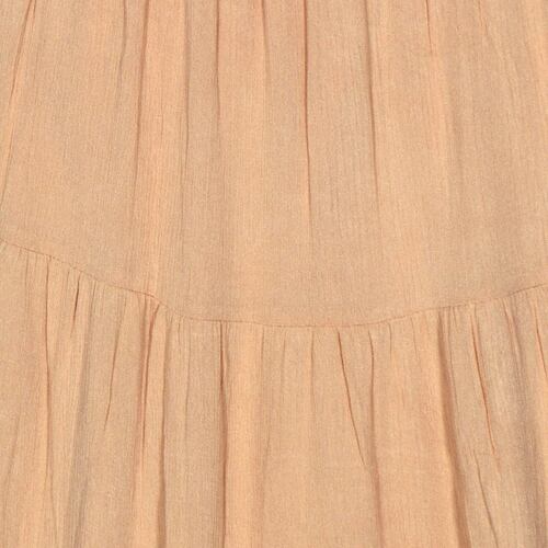 Falda Larga con Olanes Philosophy Color Beige Talla Mediana para Mujer