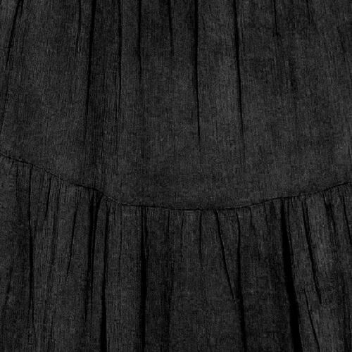Falda Larga con Olanes Philosophy Color Negro Talla Chica para Mujer