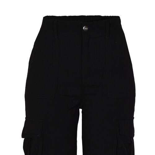 Pantalón Tipo Cargo Philosophy Color Negro Talla Grande para Mujer