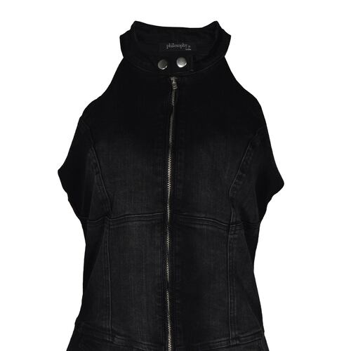 Romper Halter de Mezclilla Philosophy Talla Mediana Color Negro para Mujer