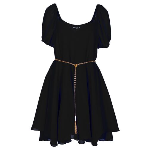 Vestido Liso Corto con Cinturón Philosophy para Mujer