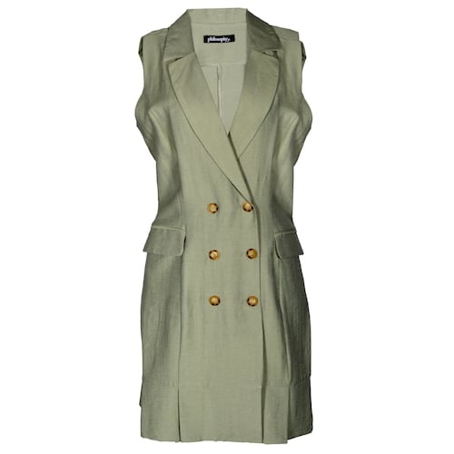 Vestido Liso con Botones Philosophy Talla Mediana para Mujer
