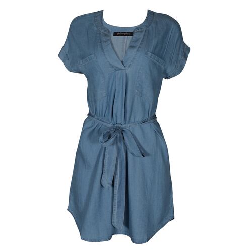Vestido Corto con Cinta En Cintura Philosophy para Mujer