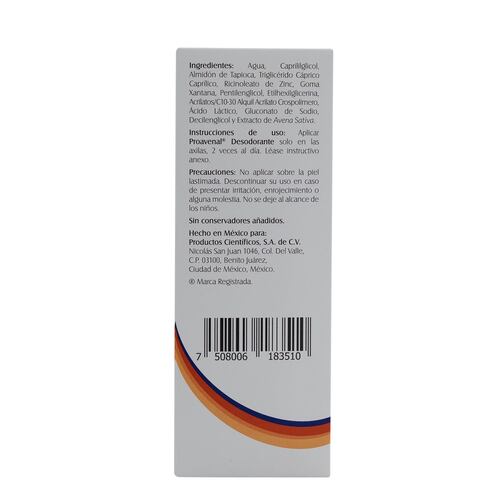 Proavenal Axi Sen Desodorante Roll-On 90ml