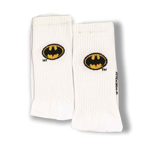 Calceta Batman Logo Blanco para Hombre