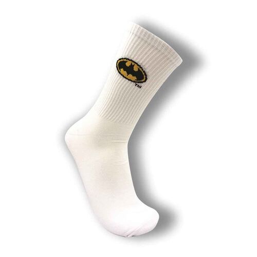 Calceta Batman Logo Blanco para Hombre