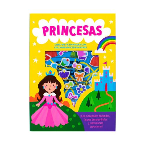 Libro de Actividades con Calcomanías Esponjosas, Princesas