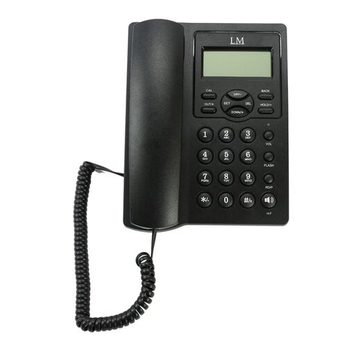 Teléfono De Escritorio Alámbrico LM-1802 Negro