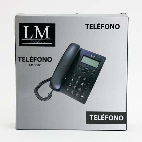 Teléfono De Escritorio Alámbrico LM-1802 Negro