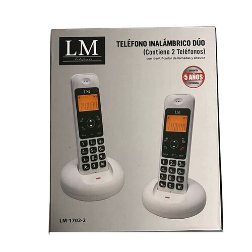 Teléfono Inalámbrico Dúo LM-1702-2