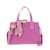 Bolso de dama Barbie x Gorett satchel color rosa modelo GS22050-P