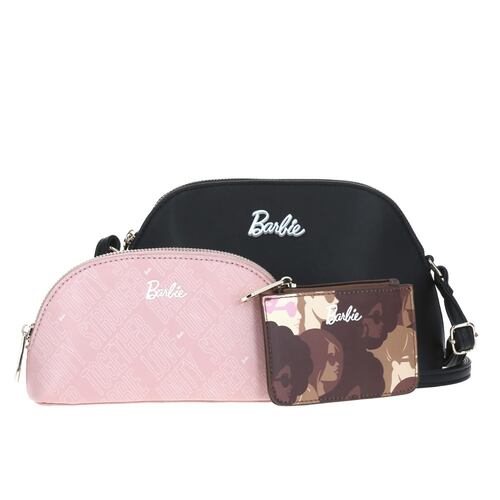 Bandolera de Dama Barbie X Gorett Crossbody 3 En 1 Color Negro Modelo BR22090-3