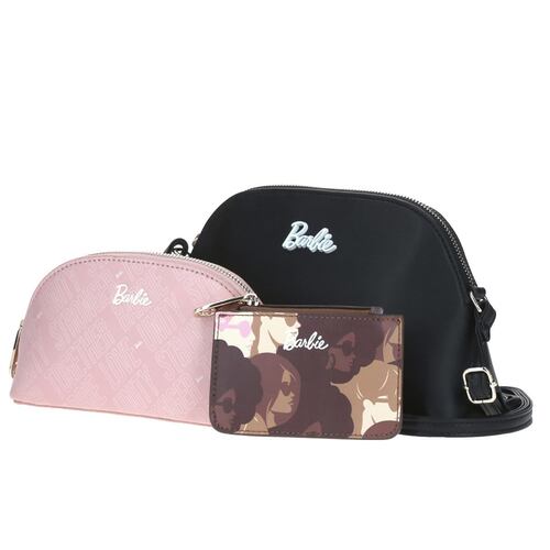 Bandolera de Dama Barbie X Gorett Crossbody 3 En 1 Color Negro Modelo BR22090-3