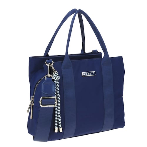 Bolso De Dama Gorett Mini Tote Color Azul Modelo GS23050-9