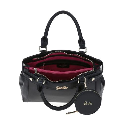 Bolso De Dama Barbie X Gorett Satchel Color Negro Modelo BR23072-3