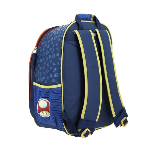 Mochila Escolar Azul Mario Bros Chenson